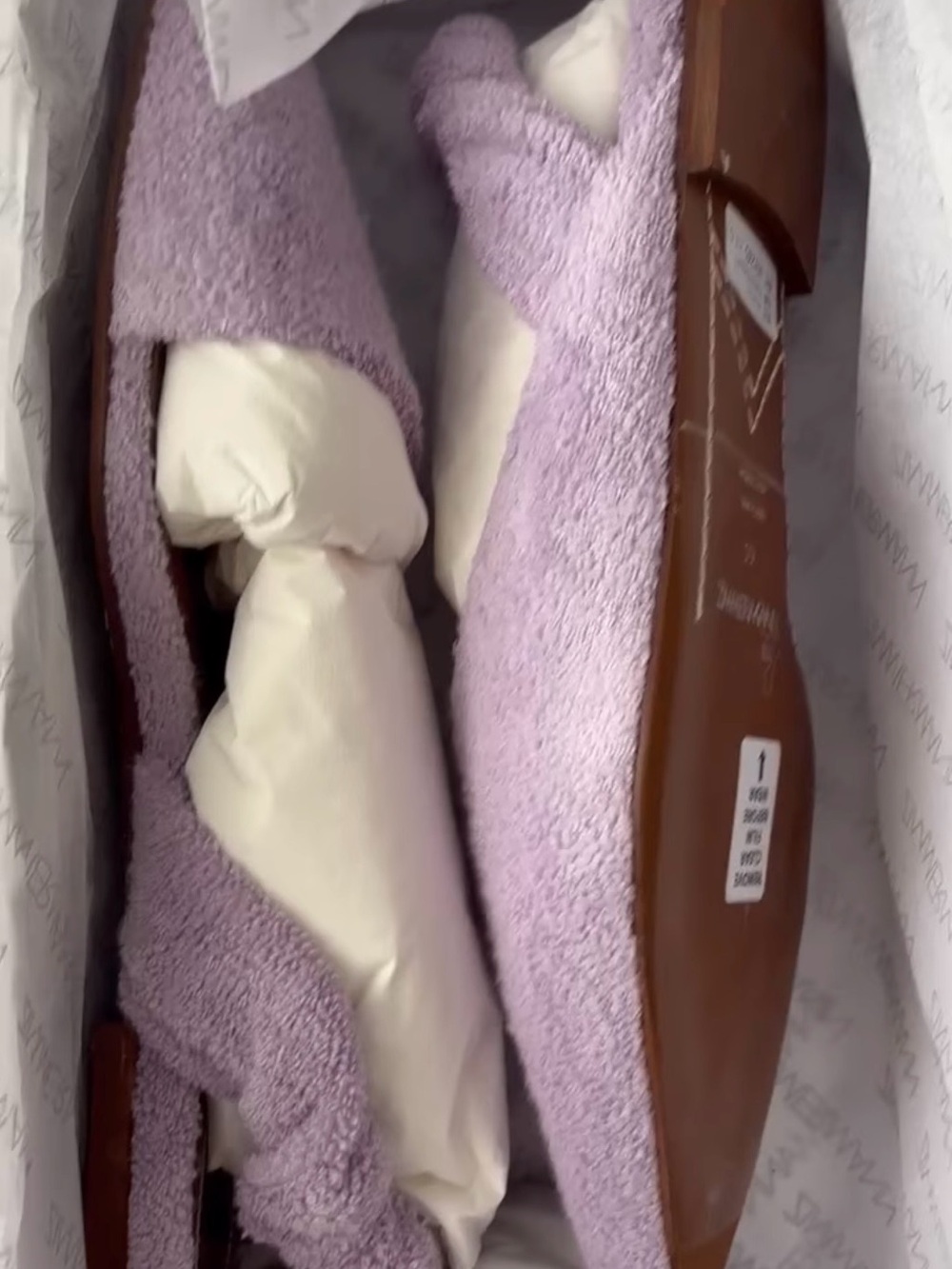 Zimmermann Lavender Terry Cloth Slide Sandals